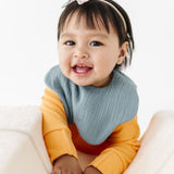 Soft Muslin Bibs – 100% Organic Cotton | Yellow and Opal