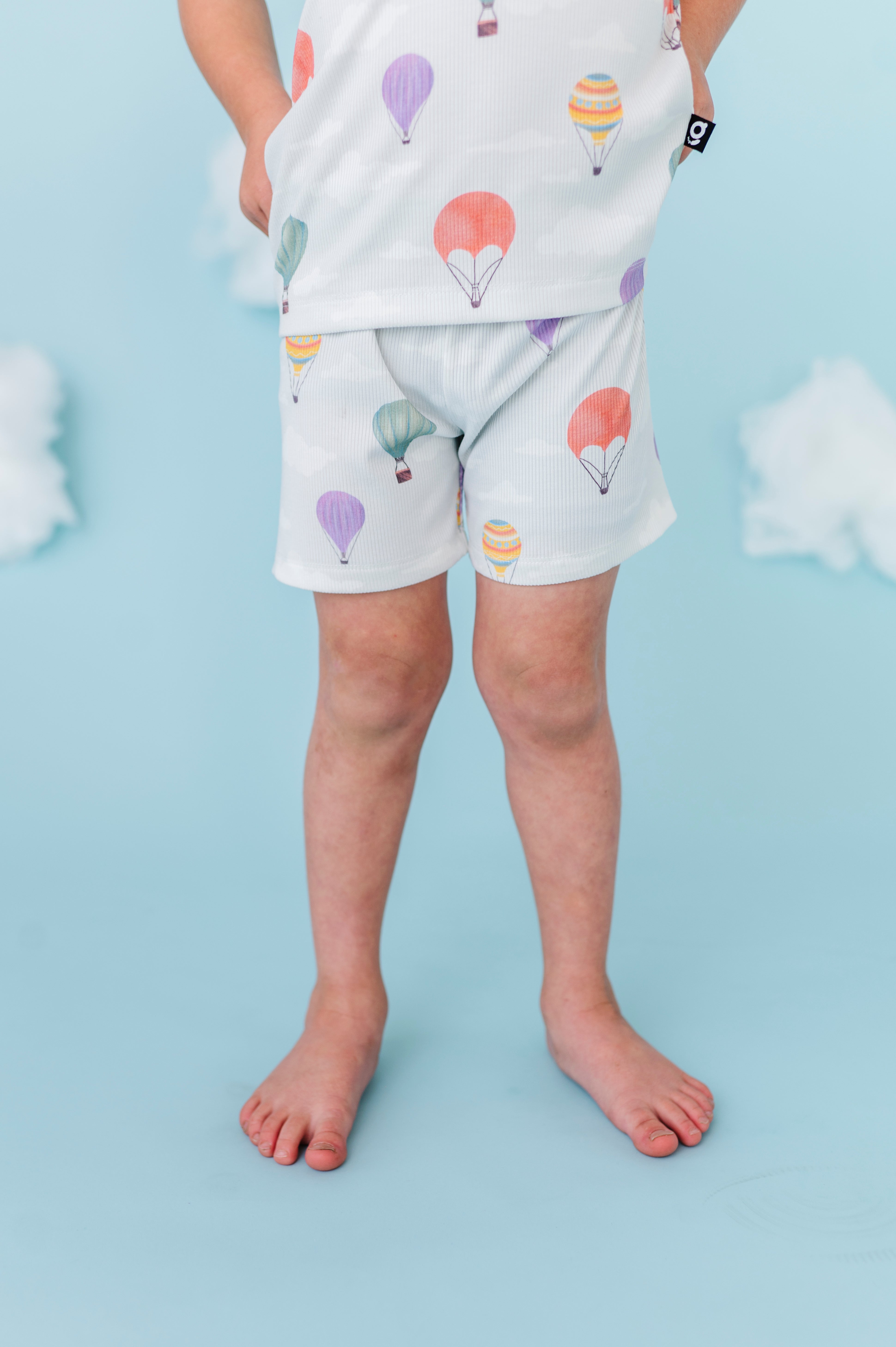 Bamboo Ribbed PJ Shorts Set