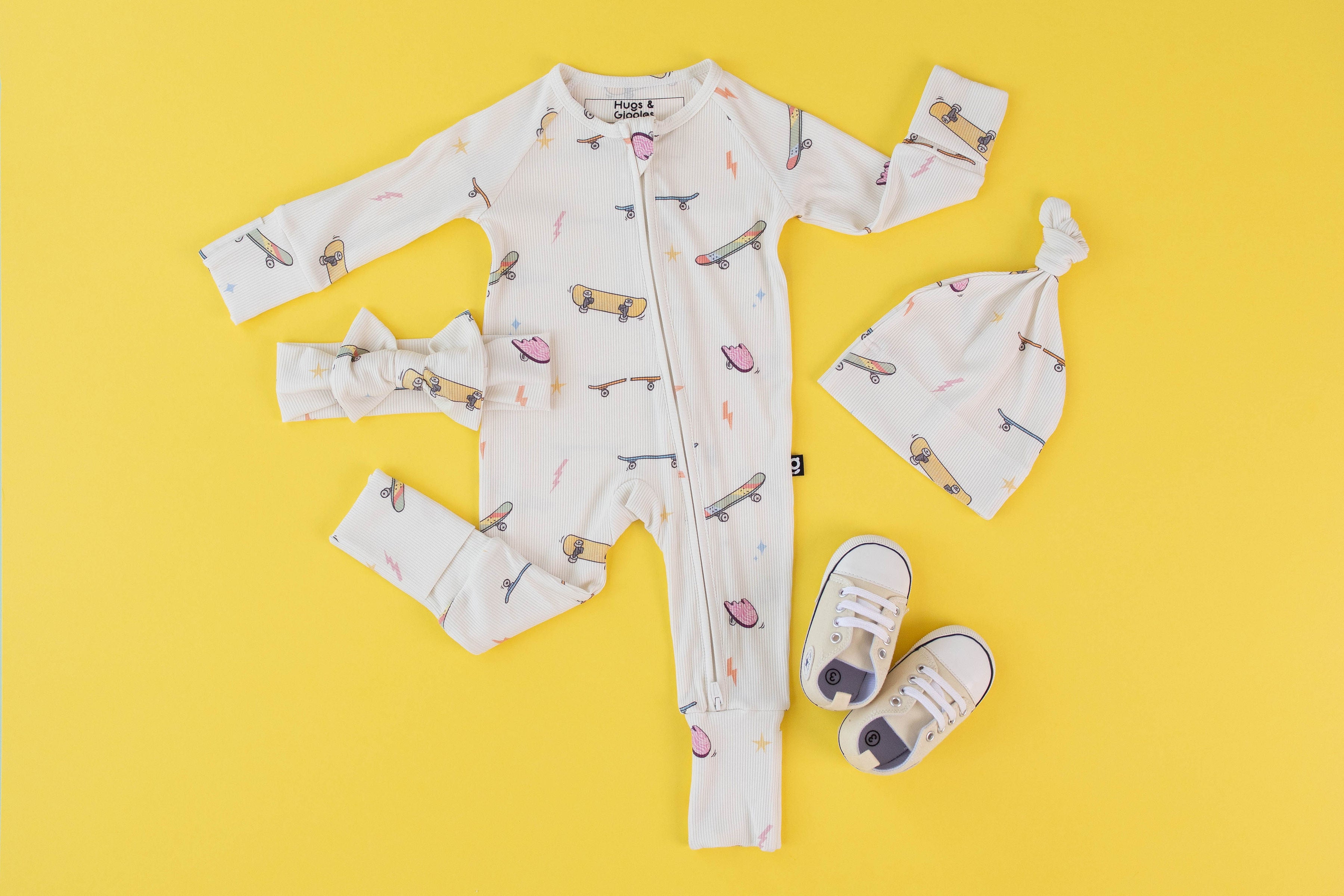 Zipped Romper (with Hat)