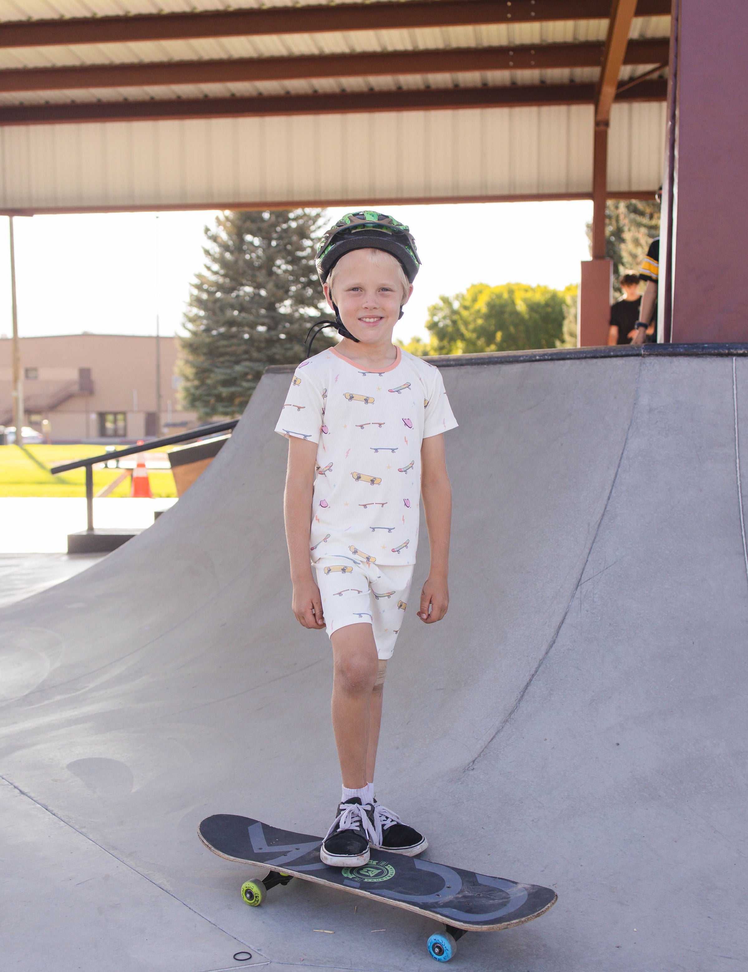 Bamboo Ribbed PJ Shorts Set