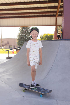 Bamboo Ribbed PJ Shorts Set