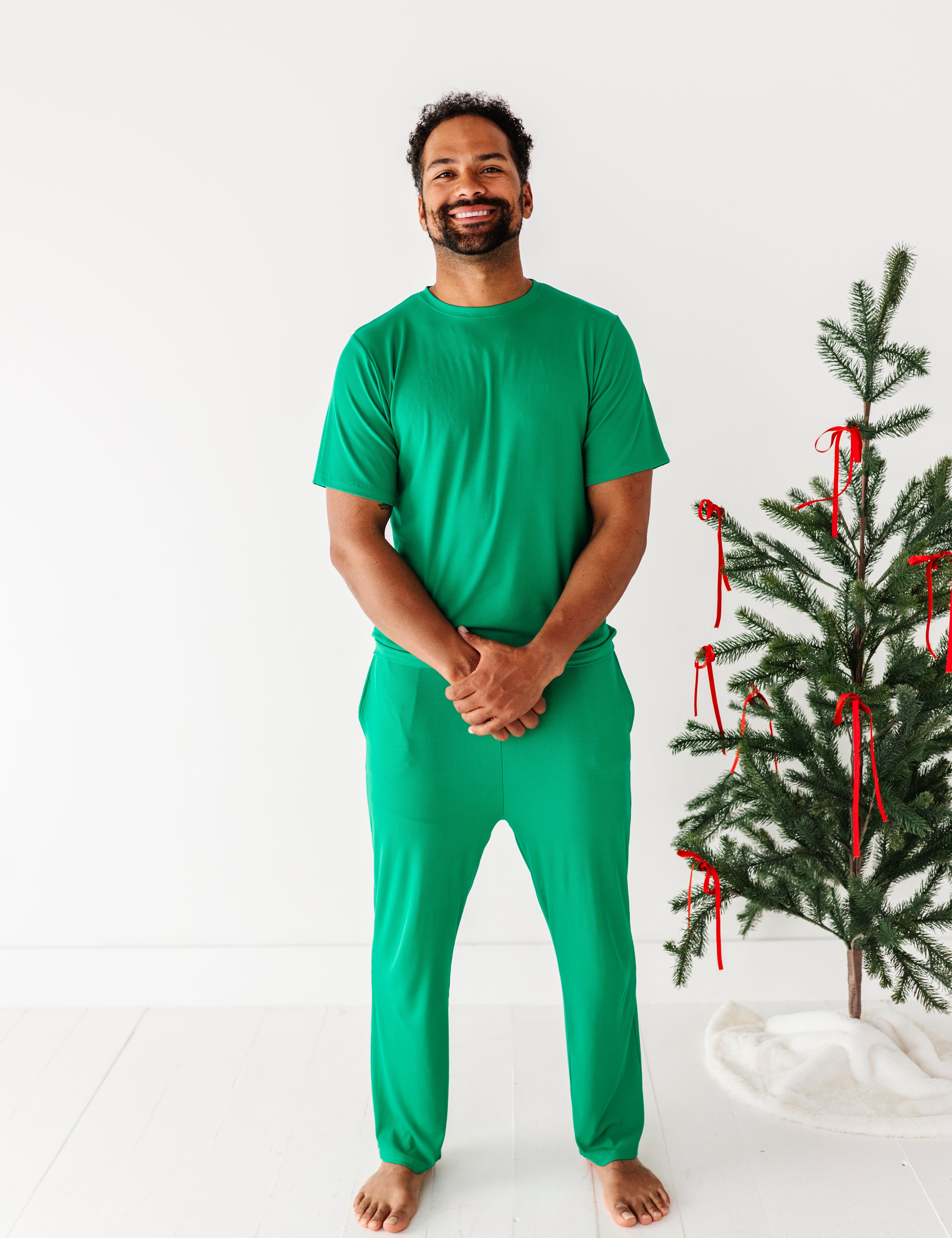 Men’s Bamboo Ribbed Pajama Set