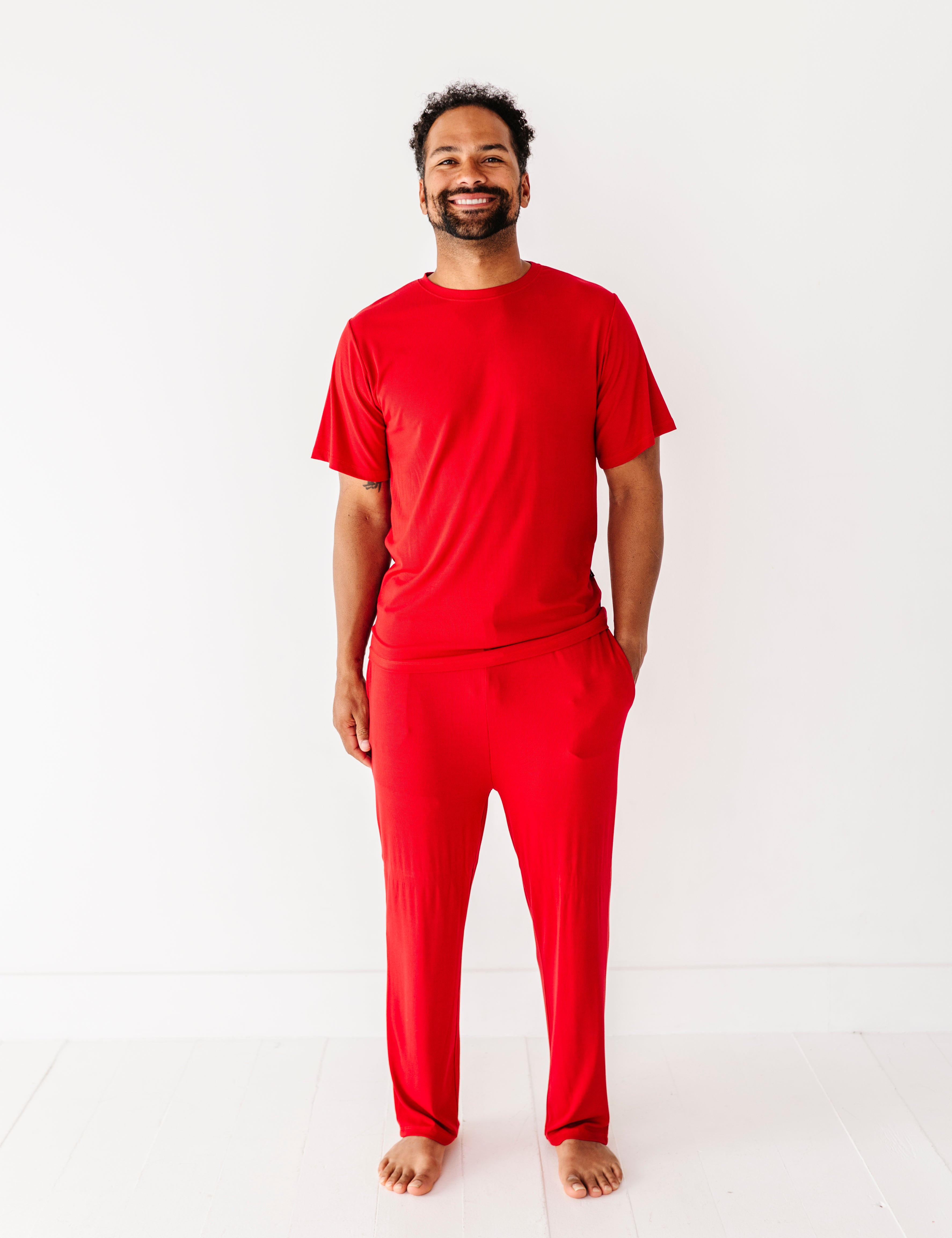 Men’s Bamboo Ribbed Pajama Set