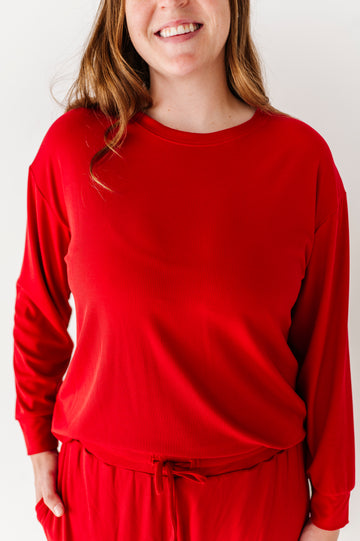 Women's Bamboo Ribbed Pajama Top
