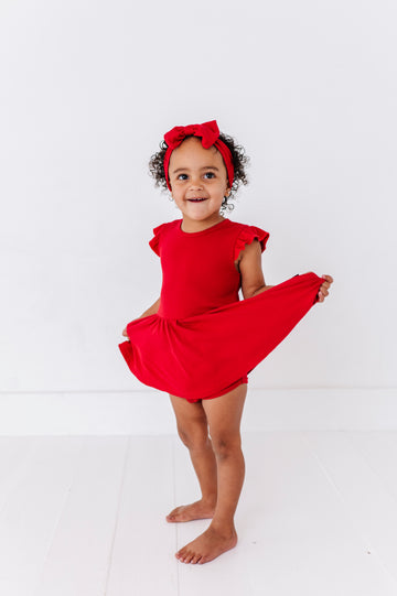 Flutter Twirl Dress with Built-In Bodysuit