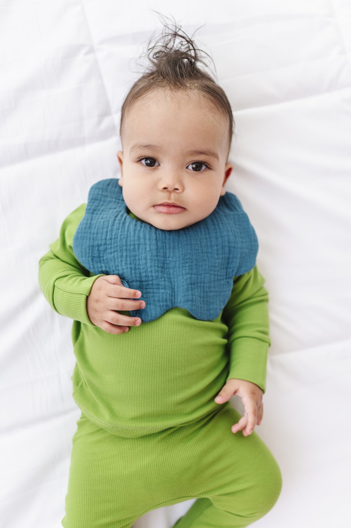 Soft Muslin Bibs – 100% Organic Cotton | Blue and Opal