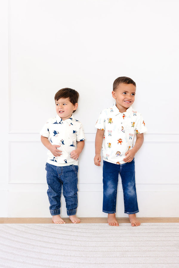 Hugs & Giggles kids' bamboo polo t-shirt