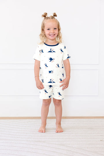 Bamboo Ribbed PJ Shorts Set