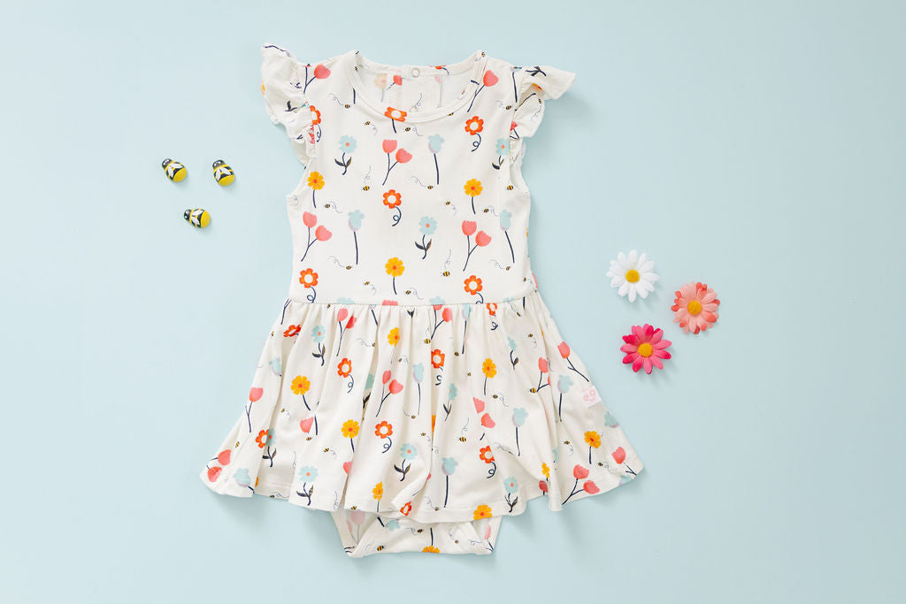 Flutter Twirl Dress with Built-In Bodysuit