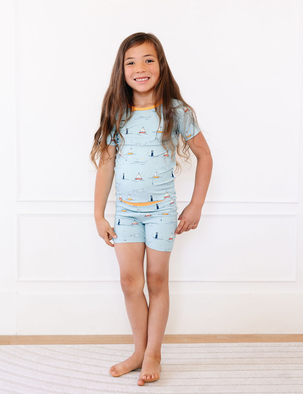 Bamboo Ribbed PJ Shorts Set