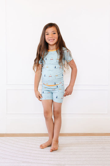 Bamboo Ribbed PJ Shorts Set