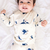 Baby Bamboo Ribbed Romper Set with Hat