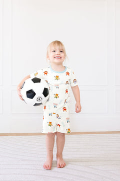 Bamboo Ribbed PJ Shorts Set