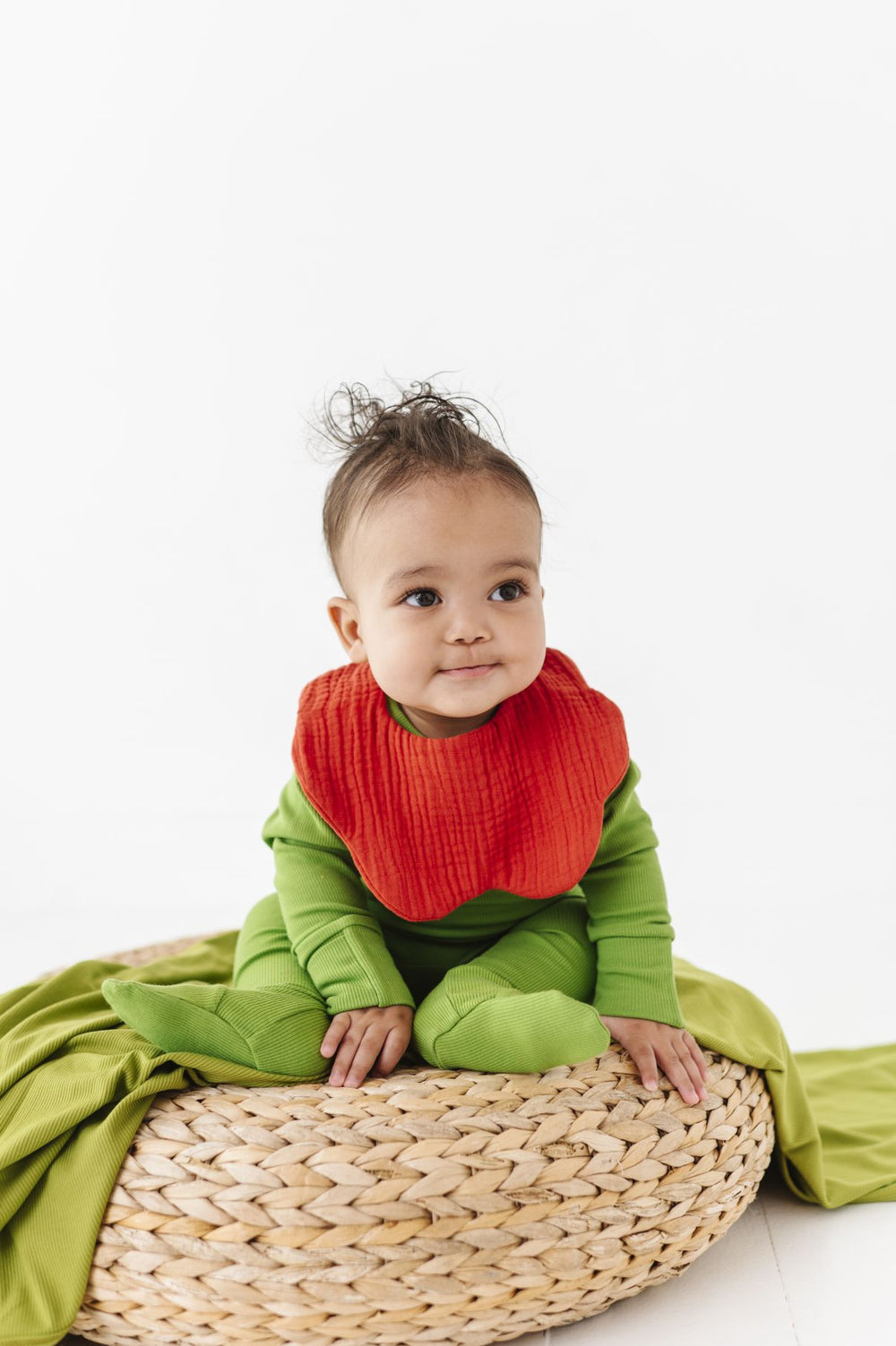 Hugs & Giggles organic cotton muslin baby bibs, set of 2