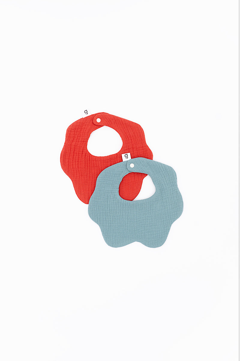 Soft Muslin Bibs – 100% Organic Cotton | Terracota and Opal