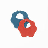 Soft Muslin Bibs – 100% Organic Cotton | Blue and Terracota