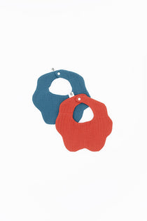 Hugs & Giggles organic cotton muslin baby bibs, set of 2