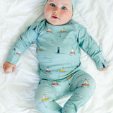Baby Bamboo Ribbed Romper Set with Hat