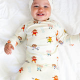 Baby Bamboo Ribbed Romper Set with Hat