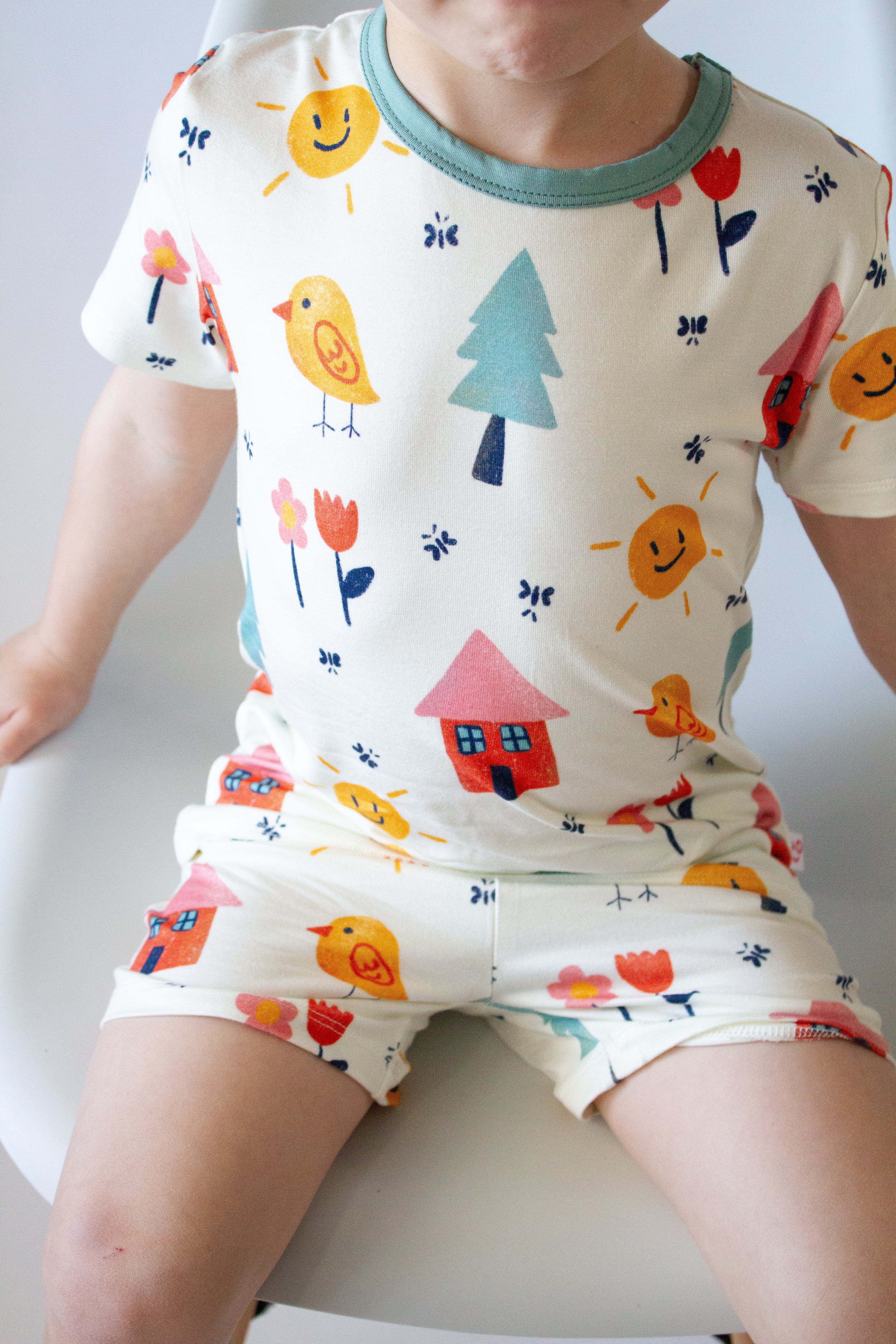 Two-Piece PJ Set Short Sleeve + Shorts