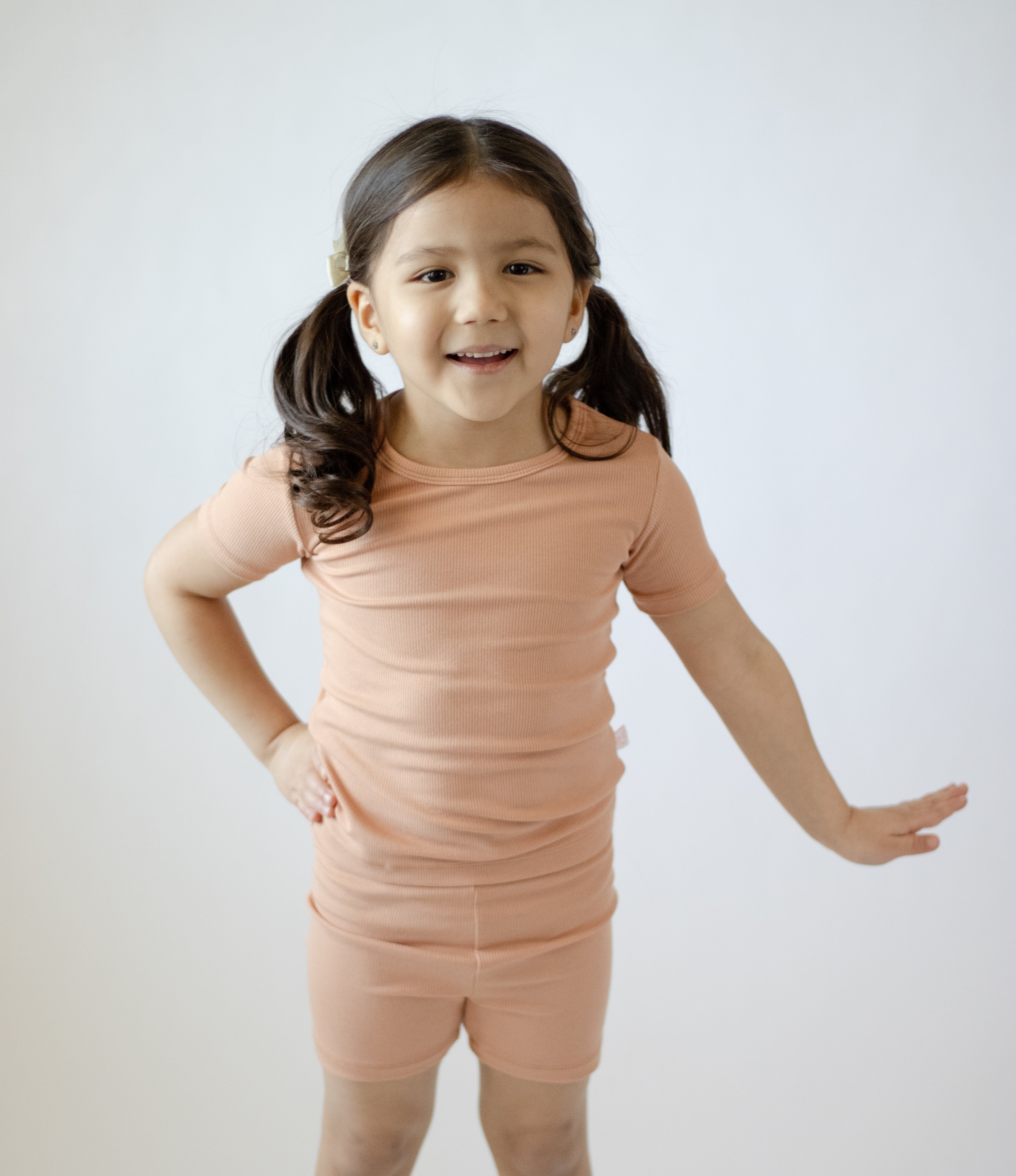 Bamboo Ribbed PJ Shorts Set