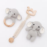 Crochet Baby Snuggle Gift Set – Elephant