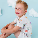 Kids' Bamboo Ribbed PJ Shorts Set