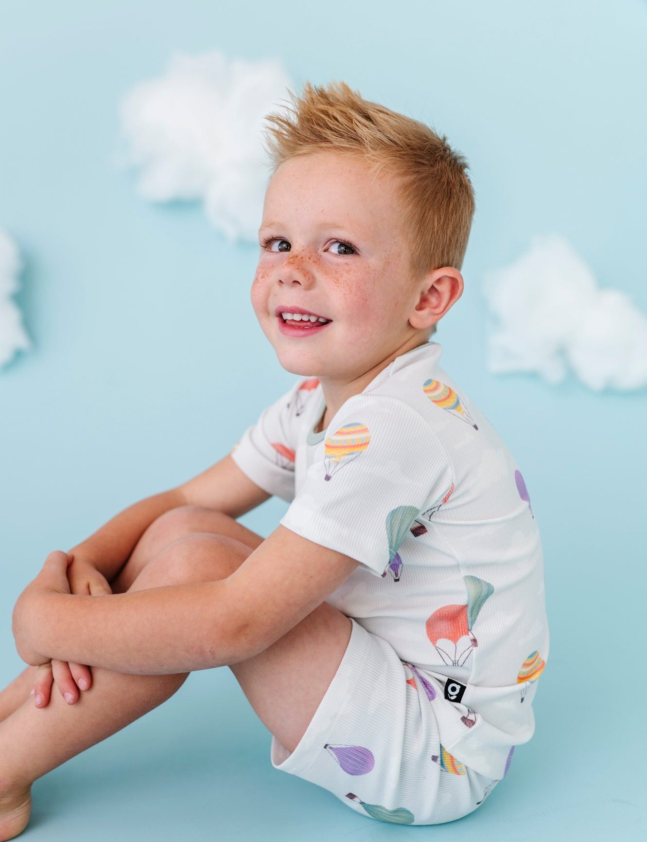 Kids' Bamboo Ribbed PJ Shorts Set