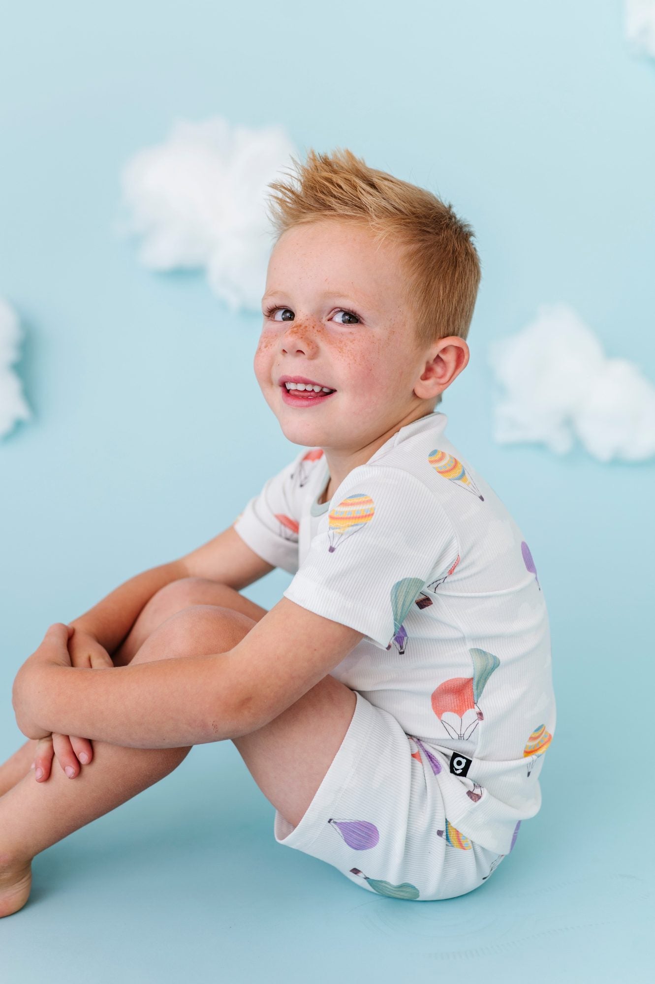 Kids' Bamboo Ribbed PJ Shorts Set