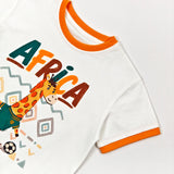 Africa Zoo Champions soccer tee - print detail