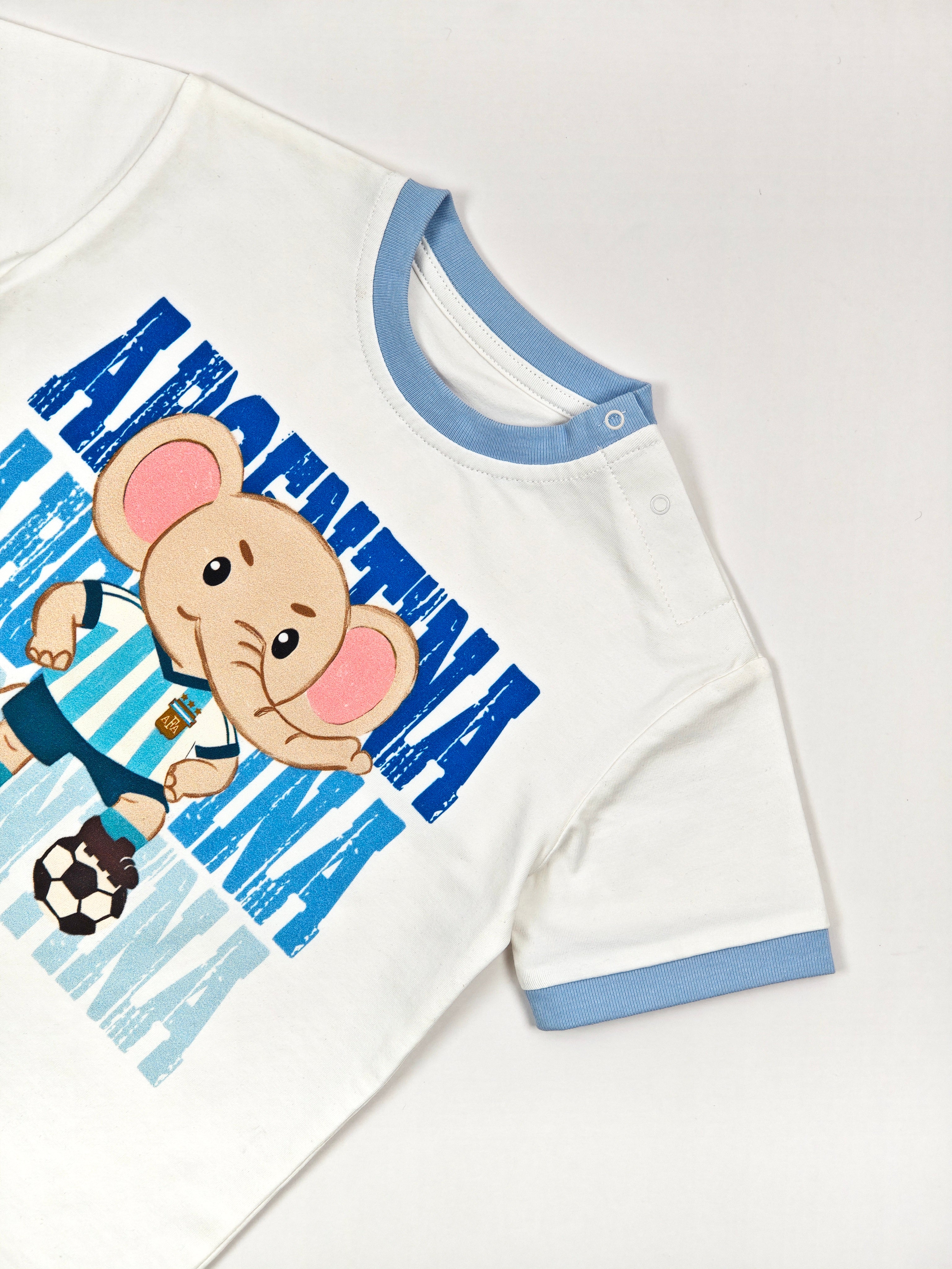 Argentina Zoo Champions soccer tee - print detail